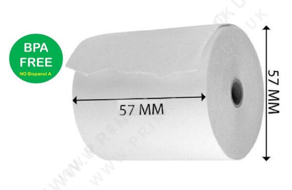 57 x 57mm Card Machine Roll Thermal Till Rolls BPA Free 57 x 57mm Card Machine Roll Thermal Till Rolls BPA Free