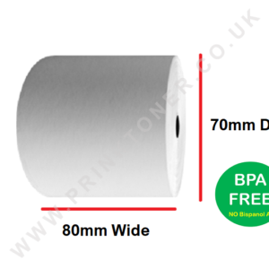 80 x 70mm Thermal Till Roll Cash Register Receipt