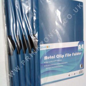 12 Metal Clip File Folder A4 Presentation Folders Blue Colour - Image 4
