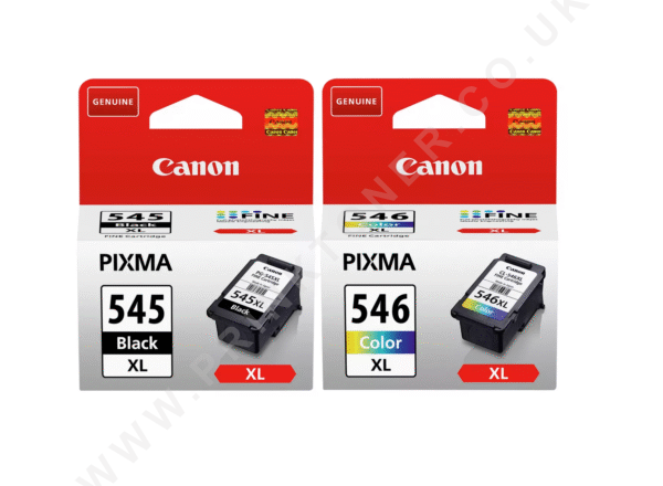 Canon PG-545XL & CL-546XL Black & Colour Ink Cartridges Canon PG-545XL & CL-546XL Black & Colour Ink Cartridges