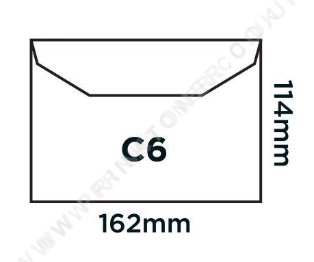 C6 Envelopes White