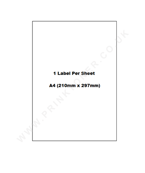 Labels 1 per A4 Sheet Labels 1 per A4 Sheet
