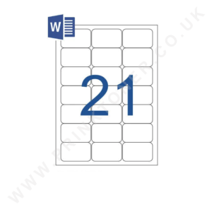 Labels 21 per A4 Sheet