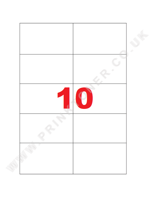 Labels 10 per A4 Sheet Labels 10 per A4 Sheet