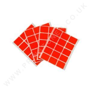 Fluorescent Red 19x25mm Labels